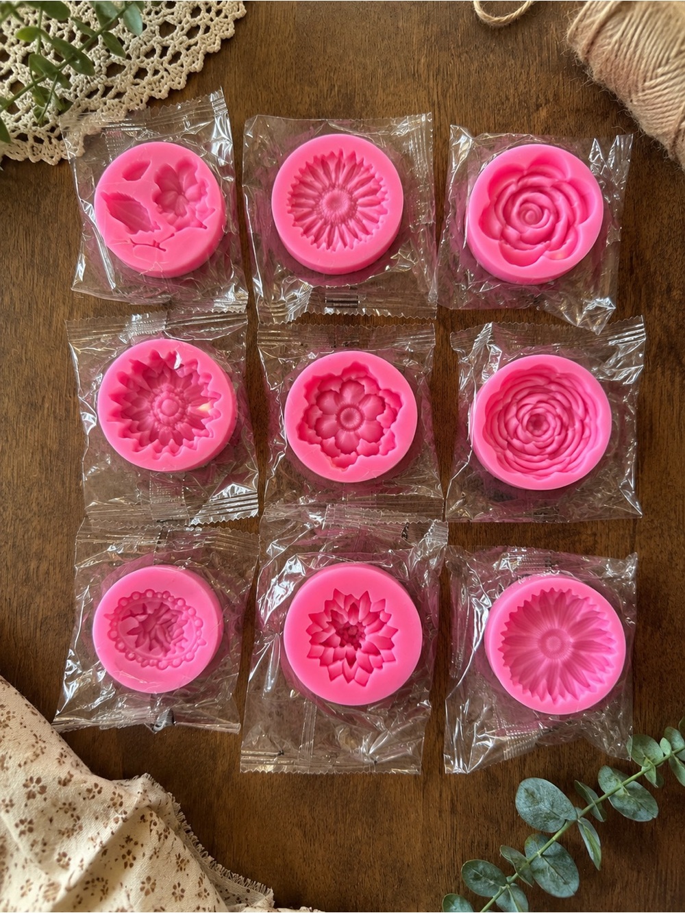 9-Piece Floral Silicone Mold Set